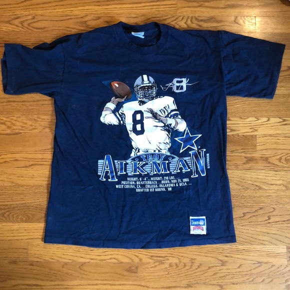 VTG Troy Aikman Embroidered shirt - Picture 1 of 4